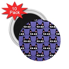 Cute Black Cat Pattern 2 25  Magnets (10 Pack)  by Valentinaart