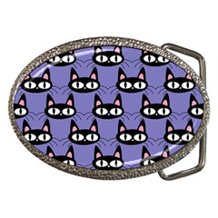 Cute Black Cat Pattern Belt Buckles by Valentinaart