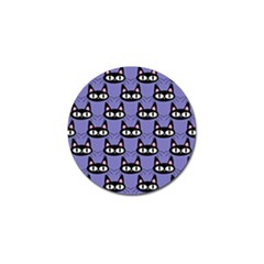 Cute Black Cat Pattern Golf Ball Marker (4 Pack) by Valentinaart