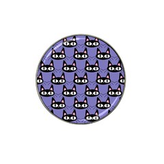 Cute Black Cat Pattern Hat Clip Ball Marker by Valentinaart