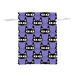 Cute Black Cat Pattern Lightweight Drawstring Pouch (m)