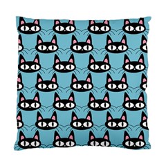 Cute Black Cat Pattern Standard Cushion Case (one Side) by Valentinaart