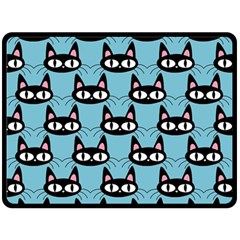 Cute Black Cat Pattern Fleece Blanket (large) 