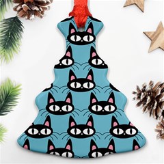 Cute Black Cat Pattern Ornament (christmas Tree) 