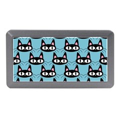 Cute Black Cat Pattern Memory Card Reader (mini) by Valentinaart