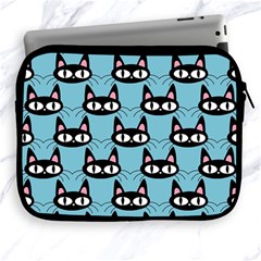 Cute Black Cat Pattern Apple Ipad 2/3/4 Zipper Cases by Valentinaart