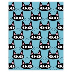 Cute Black Cat Pattern Drawstring Bag (small)