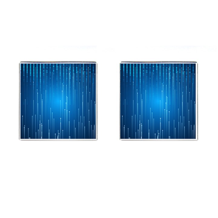 Abstract Rain Space Cufflinks (Square)