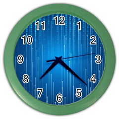 Abstract Rain Space Color Wall Clock