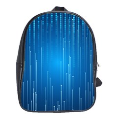 Abstract Rain Space School Bag (large)