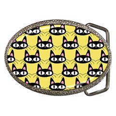 Cute Black Cat Pattern Belt Buckles by Valentinaart