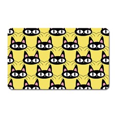 Cute Black Cat Pattern Magnet (rectangular) by Valentinaart