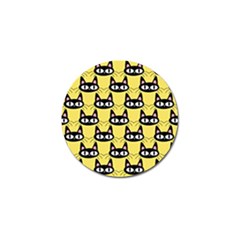 Cute Black Cat Pattern Golf Ball Marker by Valentinaart