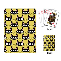 Cute Black Cat Pattern Playing Cards Single Design (rectangle)