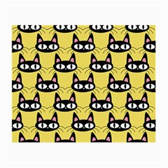 Cute Black Cat Pattern Small Glasses Cloth (2 Sides) by Valentinaart