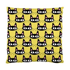 Cute Black Cat Pattern Standard Cushion Case (one Side) by Valentinaart