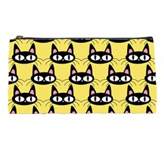 Cute Black Cat Pattern Pencil Cases by Valentinaart