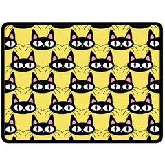 Cute Black Cat Pattern Fleece Blanket (large) 