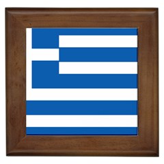 Greece Flag Greek Flag Framed Tile by FlagGallery