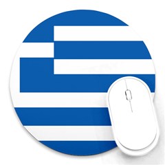 Greece Flag Greek Flag Round Mousepads