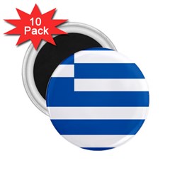 Greece Flag Greek Flag 2 25  Magnets (10 Pack)  by FlagGallery