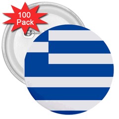 Greece Flag Greek Flag 3  Buttons (100 Pack)  by FlagGallery