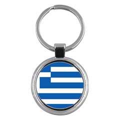 Greece Flag Greek Flag Key Chain (Round)