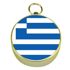 Greece Flag Greek Flag Gold Compasses by FlagGallery