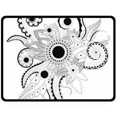 Floral Design Double Sided Fleece Blanket (large)  by FantasyWorld7