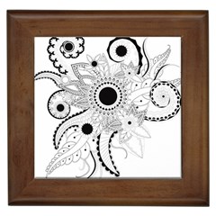 Floral Design Framed Tile by FantasyWorld7