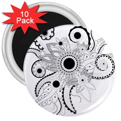 Floral Design 3  Magnets (10 Pack)  by FantasyWorld7