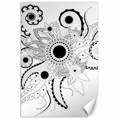 Floral Design Canvas 24  X 36  by FantasyWorld7