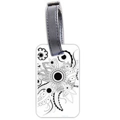 Floral Design Luggage Tag (one Side) by FantasyWorld7