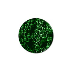 Abstract Plaid Green Golf Ball Marker by HermanTelo