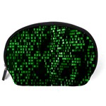 Abstract Plaid Green Accessory Pouch (Large) Back