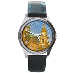 San Francisco de Alameda Church, Santiago de Chile Round Metal Watch Front