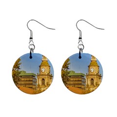 San Francisco De Alameda Church, Santiago De Chile Mini Button Earrings