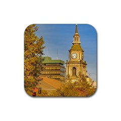 San Francisco De Alameda Church, Santiago De Chile Rubber Coaster (square)  by dflcprintsclothing