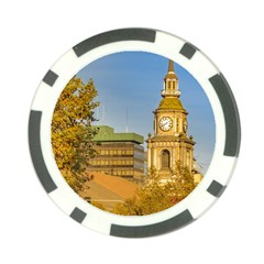 San Francisco De Alameda Church, Santiago De Chile Poker Chip Card Guard by dflcprintsclothing