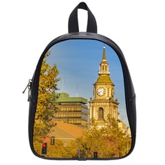 San Francisco De Alameda Church, Santiago De Chile School Bag (small) by dflcprintsclothing