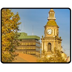 San Francisco De Alameda Church, Santiago De Chile Fleece Blanket (medium)  by dflcprintsclothing