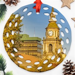 San Francisco De Alameda Church, Santiago De Chile Round Filigree Ornament (two Sides) by dflcprintsclothing