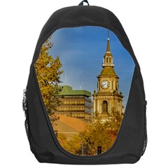 San Francisco De Alameda Church, Santiago De Chile Backpack Bag by dflcprintsclothing