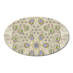 A Gift With Flowers And Bubble Wrap Oval Magnet by pepitasart