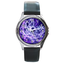 Abstract Space Round Metal Watch