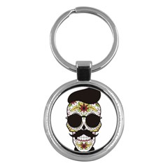 Mustache Man Key Chain (round) by merchvalley