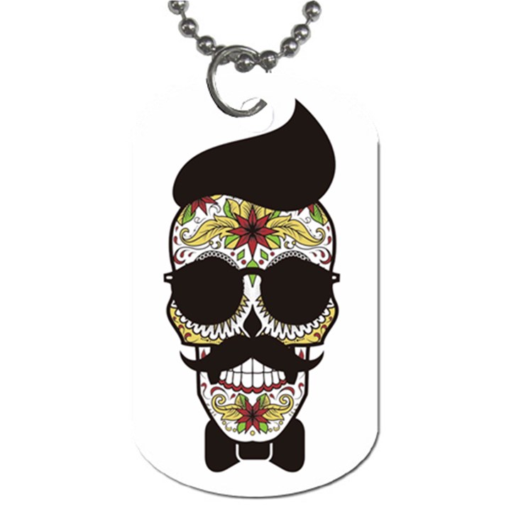 Mustache Man Dog Tag (One Side)