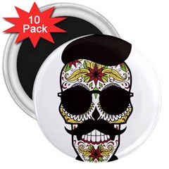 Mustache Man 3  Magnets (10 Pack)  by merchvalley