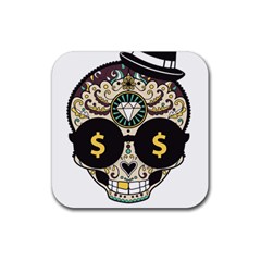 Big Money Head Rubber Coaster (square)  by merchvalley