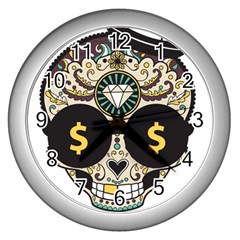 Big Money Head Wall Clock (silver)